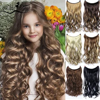 

DIANQI A 24 inch long curly female wig fish with a large invisible hairstyle and a natural soft wig head with no sewn wrap