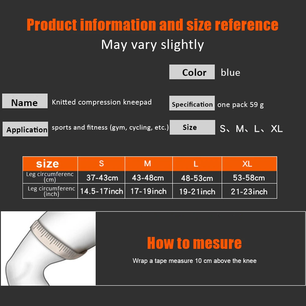1PC Nylon Sports Knee Brace Support Men Women Volleyball Basketball Fitness Gym Bodybuilding Knitted Knee Pads Sleeve 2022