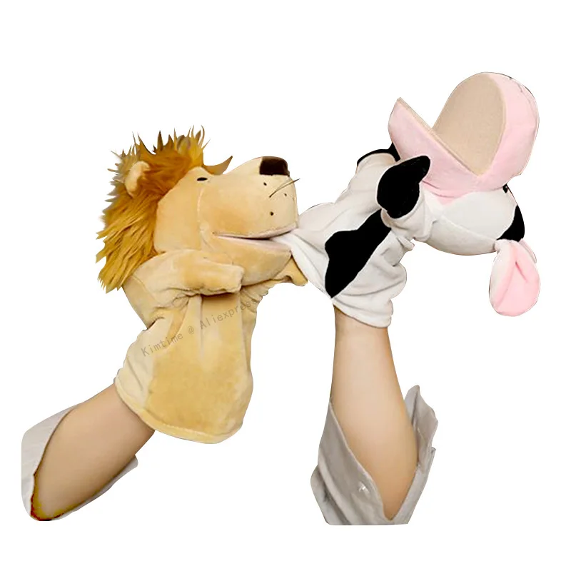 Animal main marionnette à doigt Kawaii poupée en peluche jouets
