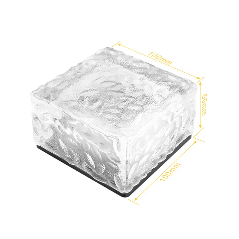 

Solar LED Brick Glass Light Waterproof Ice Brick Lamp