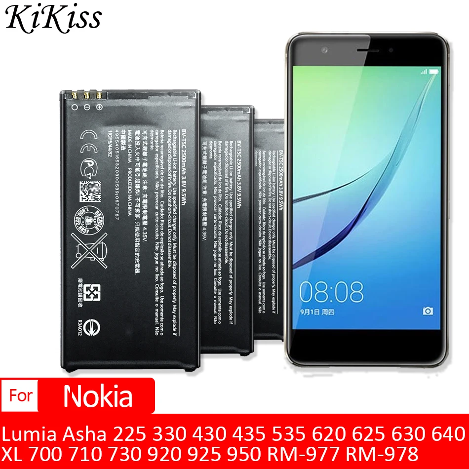 Battery BL-5H BL-4UL BV-T5C For Nokia Lumia Asha 225 330 430 435.