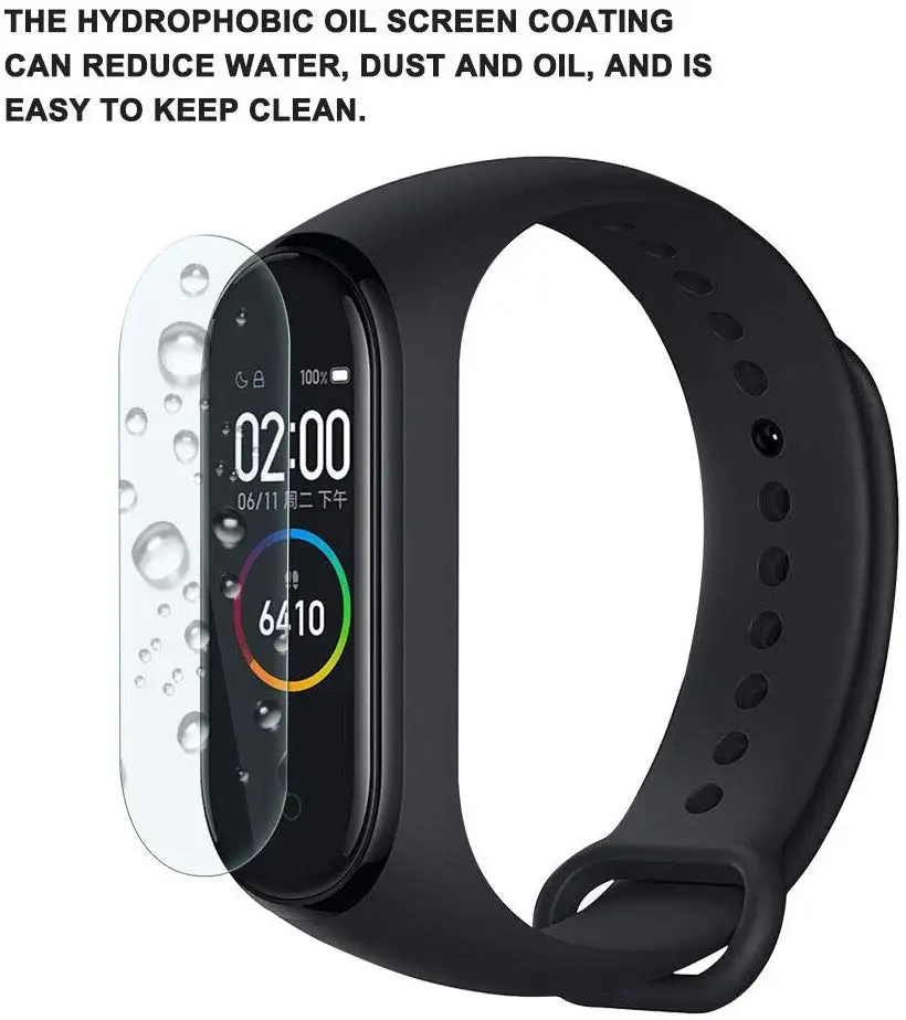 Для Xiaomi Mi Band 4 Защитная мягкая пленка для Xiaomi Mi Band 4 аксессуары для смарт-браслета полноэкранная проницаемая пленка