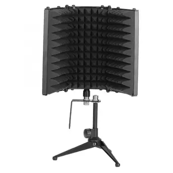 

Foldable Microphone Isolation Shield Sound Dampening Acoustic Screen with Bracket 100% Brand New and High Quality