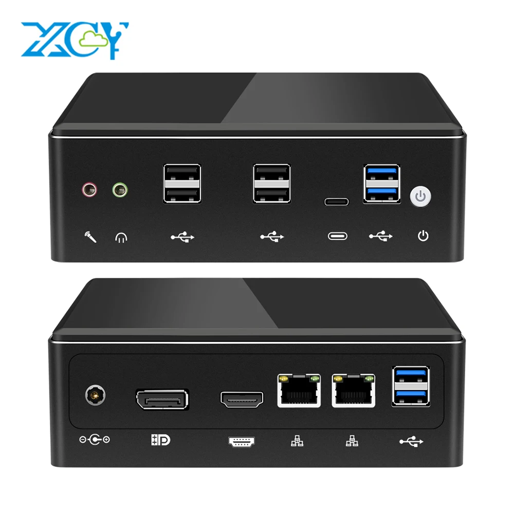 XCY Mini Pc Intel Core i7 7500U Linux Thin Client Micro Desktop Computers Best Industrial Komputer 1