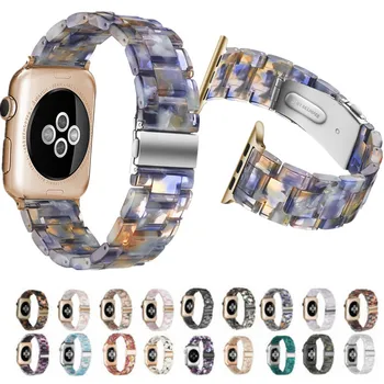 

Strap Band Loop for Apple Watch 1/2/3/4/5 Bracelet Wrist Resin Belt for iWatch 38mm/42mm 40/44mm Watch Accessories Watchbands