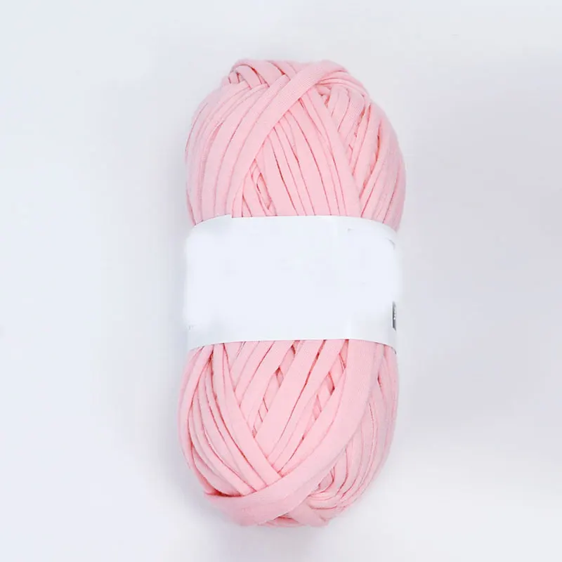 1 шт., ручная вязка, тканая нить, одноцветная, не садится, плетеная, сделай сам, ковер, сумочка, вязаная крючком, ткань, мягкая, причудливая ткань, пряжа, вязание - Цвет: Розовый