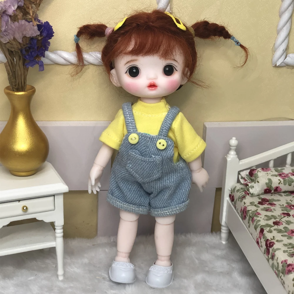 

Шарнирная кукла с подвижными суставами и лицом, 16 см