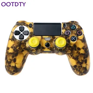 7 Для PS4 Череп силиконовый защитный чехол для джойстика чехол+ 2 джойстика крышки для PS4 Pro тонкий контроллер - Цвет: 7