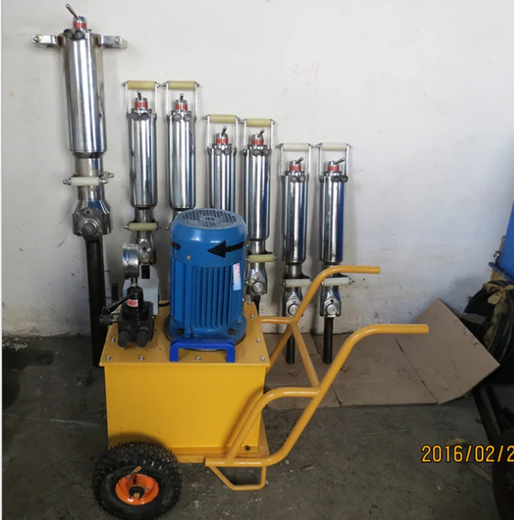 Rock Splitter Hydraulic Cleaving Machine 3 Guns Pressure Splitting Force1000T Construction Mining Demolition Buildings Bridges