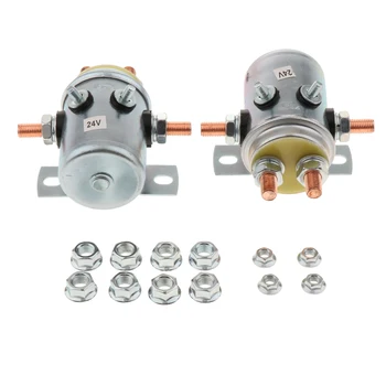

2-Pack 200A 24V Continuous Duty Solenoid Relay 6 Terminal for Winch Trailer Marine