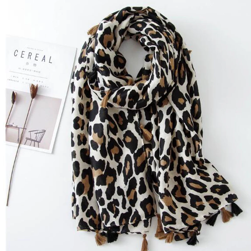 Fashion Ladies New Fashion Leopard Viscose Shawl Scarf Autumn Winter Muffler Headband Foulard Sjaal Wrap Hijab Snood  (6)
