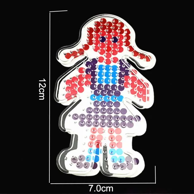 Hama Beads Template With Color Paper 5mm Plastic Stencil Jigsaw Perler  Diy Transparent Shape Puzzle Pegboard patterns 13