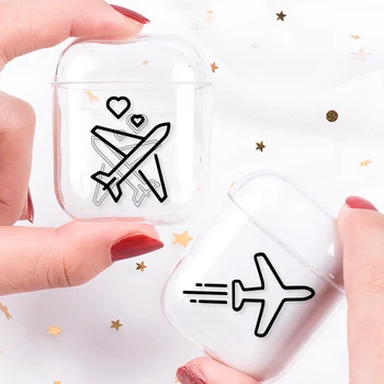 

Cute Cartoon Pattern Earphone Case For Airpod 1 2 Wireless Earphone Clear Hard PC Protector For Apple Air Pods 2 Coque