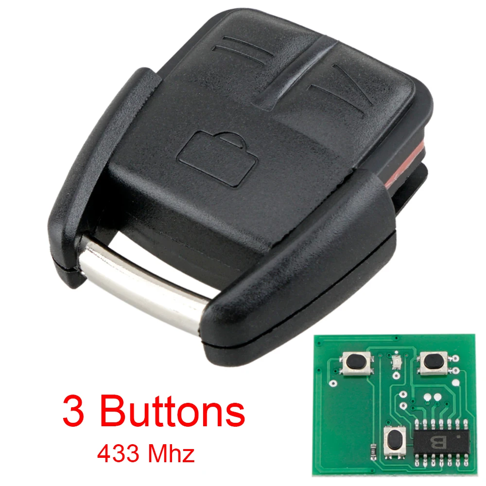 3 Buttons 433MHz Remote Key Fob Auto Car Key Replacement Fit for Opel Astra H J G Vectra Zafira Corsa D Omega