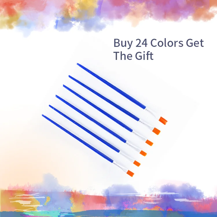 Professional Acrylic Paint Set 12/18/24 Colors 12ml Tubes Drawing Painting Pigment Used in Arts and Crafts