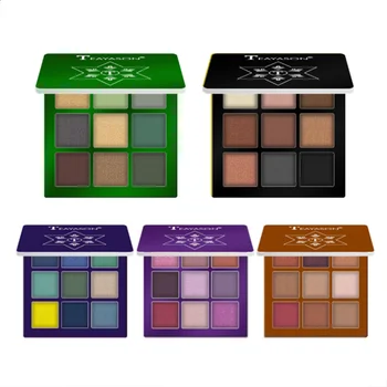 

9 Colors Nude Earth Color Eyeshadow Palette Powder Makeup Pearlescent Shimmer Eye Pigmented Powder Make Up Beauty Accessories