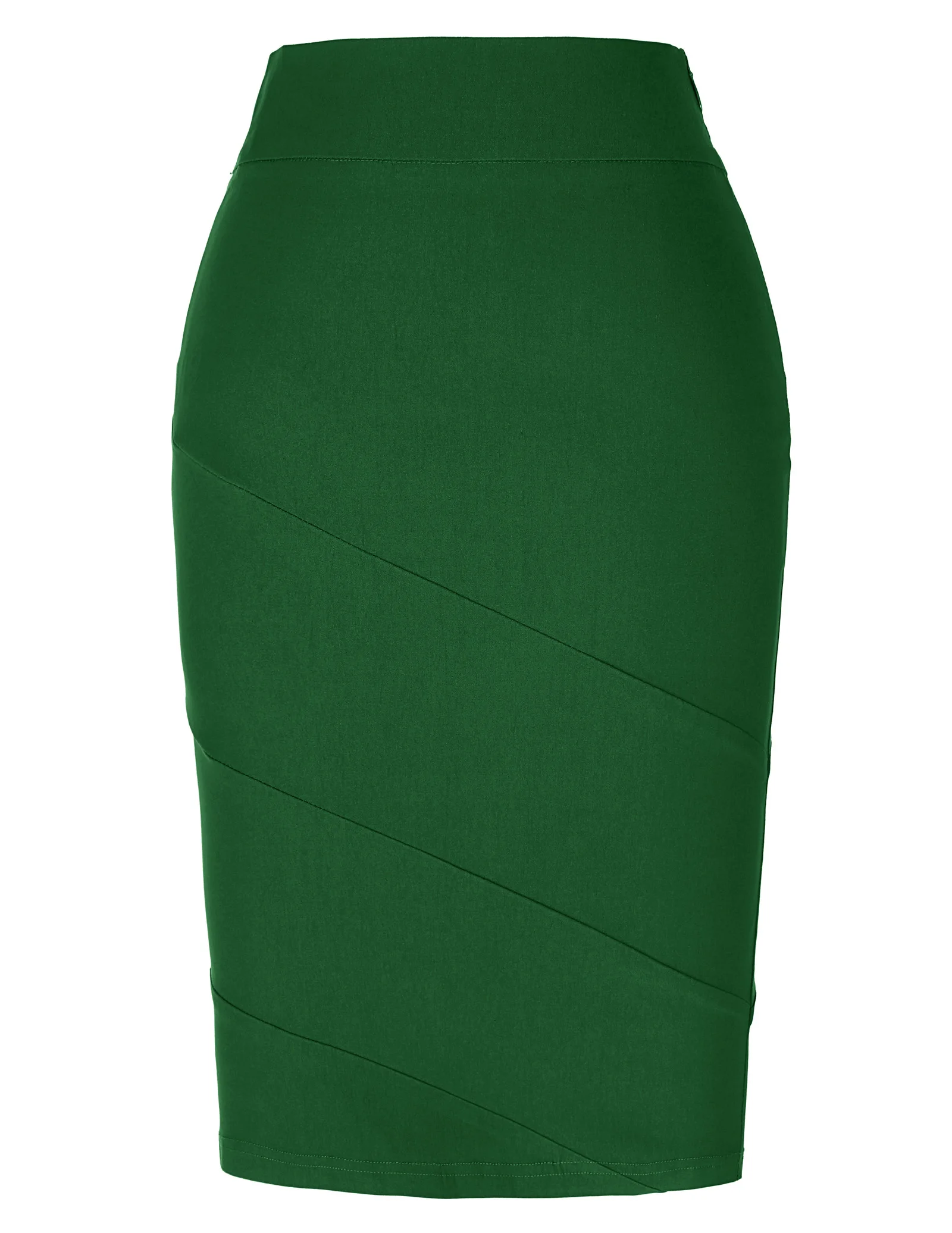 Elegant Women’s OL High Stretchy Wiggle Tube Hips-Wrapped Pencil Midi Skirt 24 ”