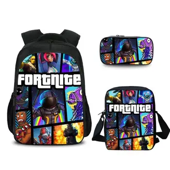 

Fortnite cartoon schoolbag student backpack computer backpack combination set student backpack schoolbag school supplies