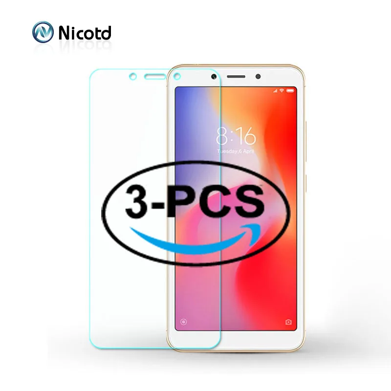 

3PCS 9H Tempered Glass For Xiaomi Redmi Note 8 8T 5 6 Pro 7 Screen Protector Protective Glass For Xiaomi Redmi 6 6A 5 Plus Glass
