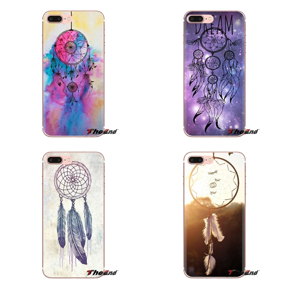For Sony Xperia Z Z1 Z2 Z3 Z5 compact M2 M4 M5 C4 E3 T3 XA Huawei Mate 7 8 Y3II Dreamcatcher Dream catcher Flower TPU Case Cover |