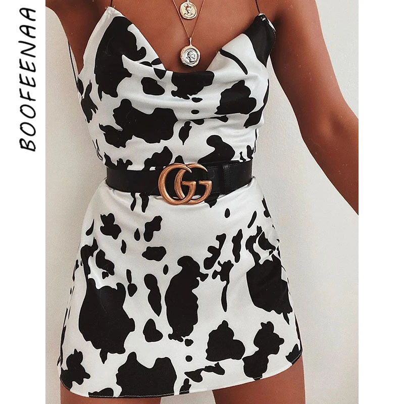 cow print dress womens