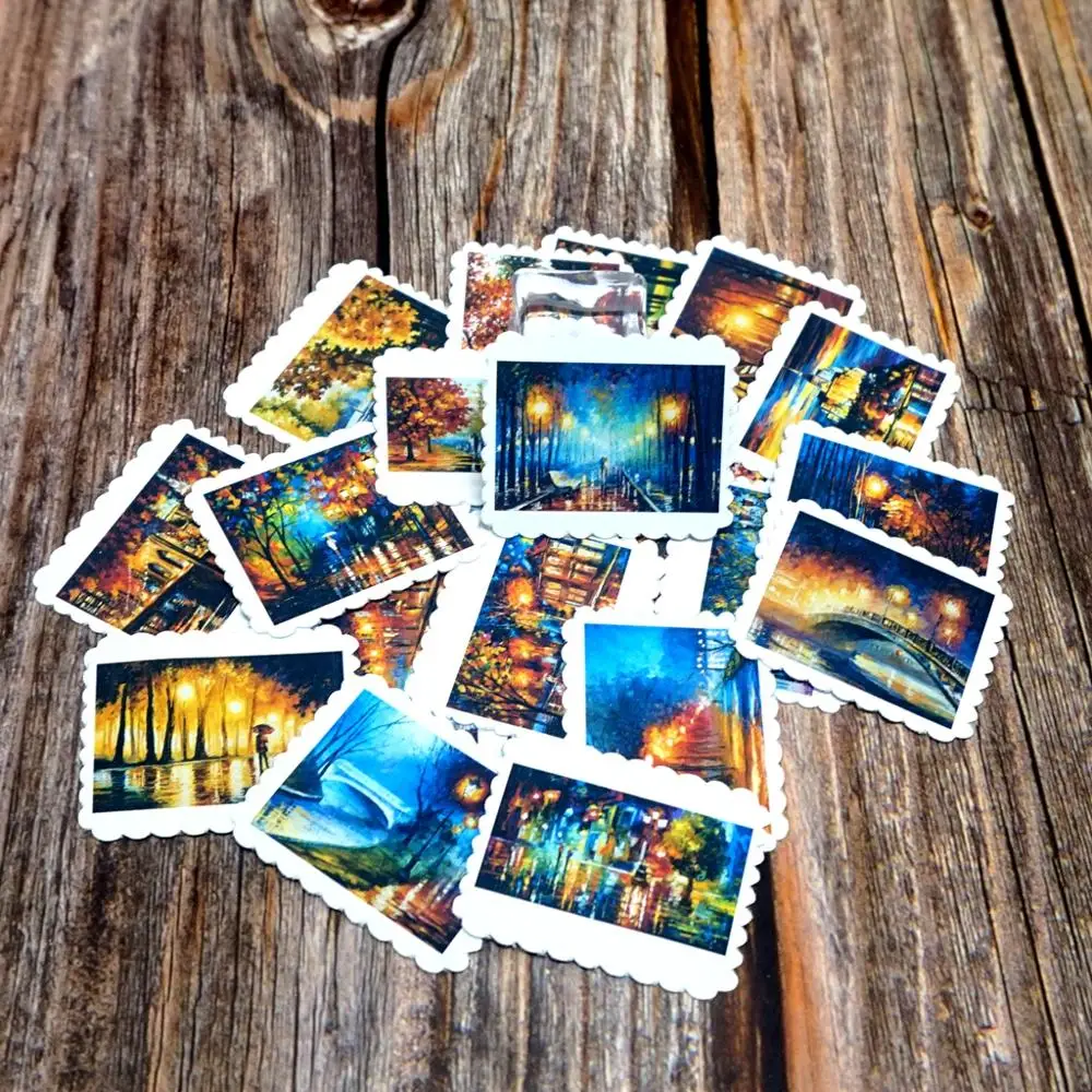 22 шт. Ретро наклейки с пейзажем сделай сам украшение дневник в стиле Скрапбукинг