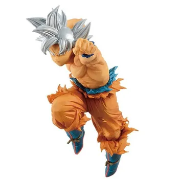 

8" Anime Dragon Ball Z Son Goku Saiyan Kakarotto Ultra Instinct Golden Cat Sticker Original PVC Action Figure Toy BOX 20CM Q913