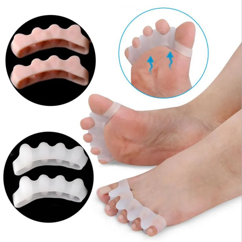 

Toe Separator Correction Hallux Valgus Corrector 2PCS Silicone Orthopedic Hammer Separator Straightener Spreader Foot Care Tool