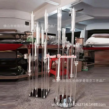 

New Acrylic long candlestick wedding stage road guide new house home lighting decoration ornaments