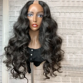 

Deep Wave Wig U Part Wigs Glueless Human Hair Natural Brazilian Human Hair U Shaped Wig For Women Left/Right/Middle Part