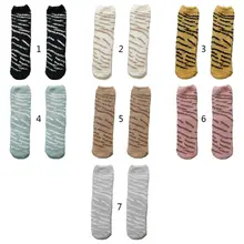 Женские зимние коралловый бархат Главная тапочки носки женские повседневные милые леопардовые теплые носки до середины икры чулочно-носочные изделия 7 видов стилей