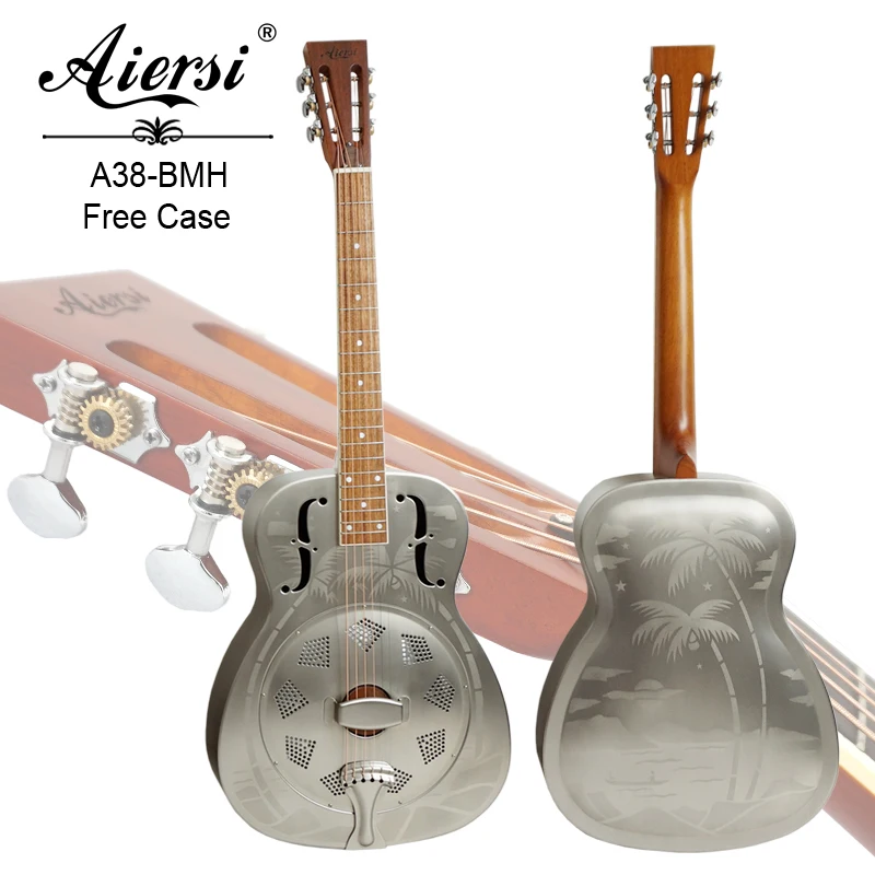 

Aiersi Brand O style Satin Finish Brass Resonator Guitar Model A38-BMH