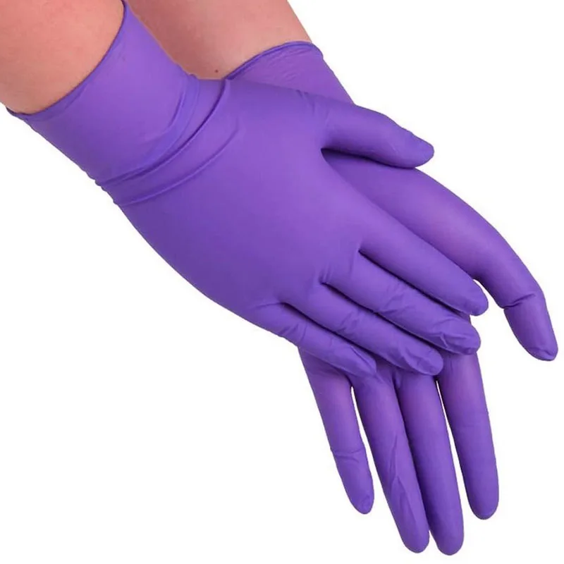 

100Pcs / Set of Disposable Purple Latex Gloves for Washing Dishes, Kitchen Rubber Garden Gloves Left and Right Hands General Cle