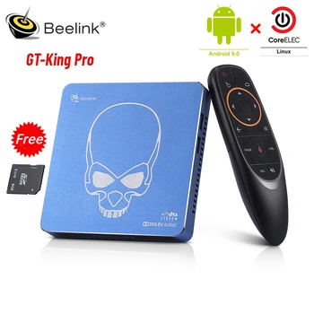 

Beelink GT-King Pro TV BOX Android 9.0 CoreELEC Linux Dual OS 4GB RAM 64GB ROM HiFi Lossless Sound DTS Dolby 4K 2.4G/5.8G WiFi
