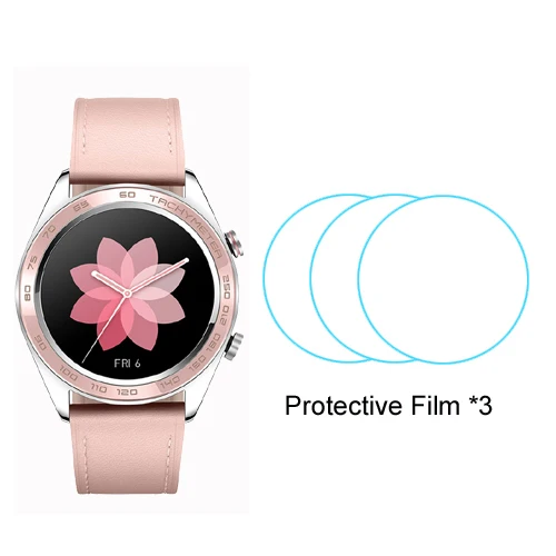 Huawei Honor Watch Dream керамические Смарт-часы для лица NFC gps 5 АТМ водонепроницаемый трекер сердечного ритма трекер сна работает 7 дней - Цвет: Apricot ad 3pcs film