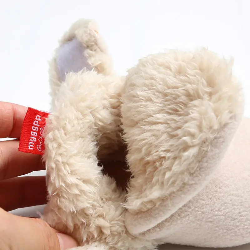 Non-Slip унисекс, однотонный зимние замшевые сапоги; теплые детские пинетки для новорожденных; обувь для мальчика, на мягкой подошве, для Дети Ботинки для девочки