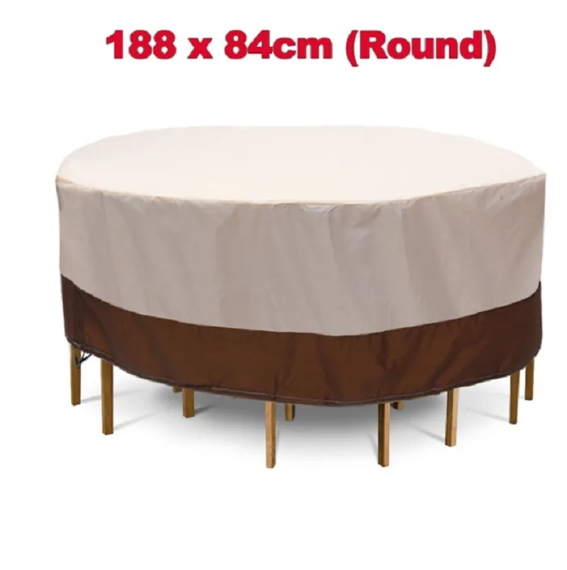 

New Outdoor Patio Furniture Round Table Waterproof Cover Chair Bench Sofa Dust Cover Furniture Covers