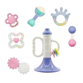 

7pcs Handbell Funny Interesting Cute Lovely Baby Educational Playthings Infant Shaker Rattles Baby Rattles Bells