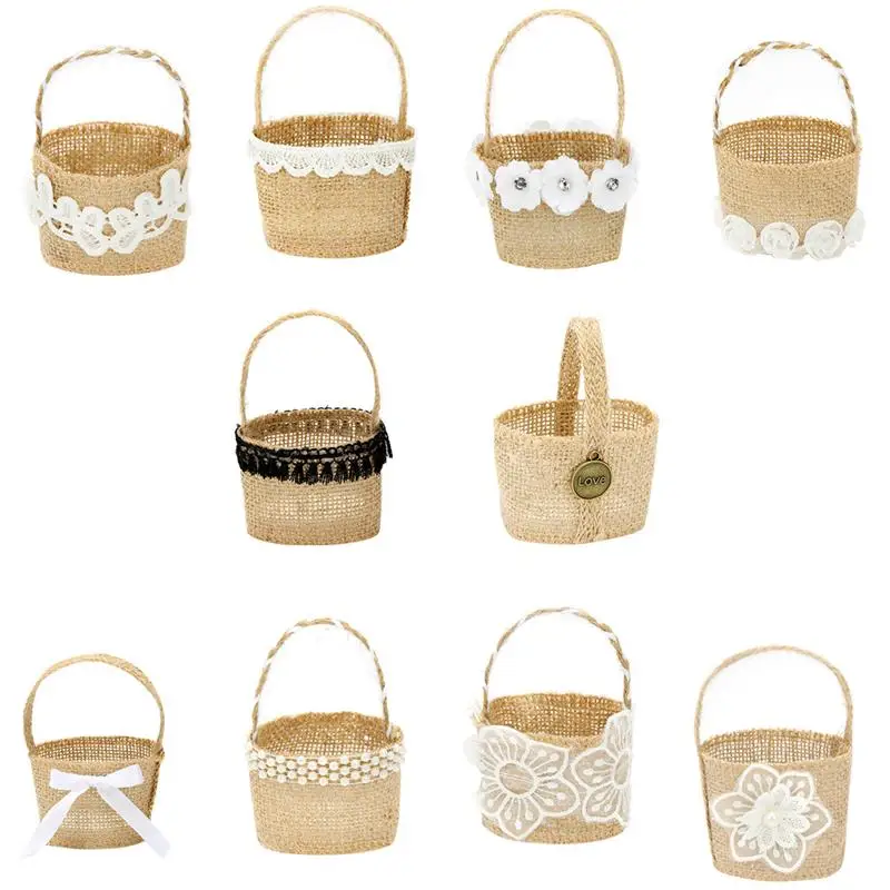 Изысканная сумка для свадебной корзины с цветами 4 шт. красивый чехол хранения