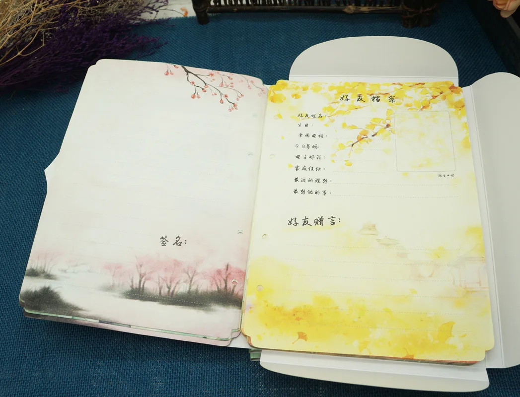Sui yue fang ретро в китайском стиле в античном стиле креативный Alumni книга Выпускной альбом зеленого цвета