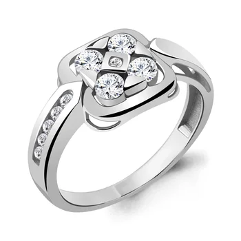 

Ring AQUAMARINE with cubic, silver 925