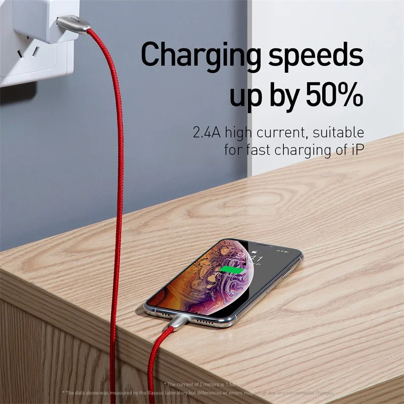 Светодиодный usb-кабель со светом зарядное устройство для iPhone xs max xr x 8 7 6s plus 5s ipad pro Кабель для быстрой зарядки данных для apple lightning Кабель 1 м
