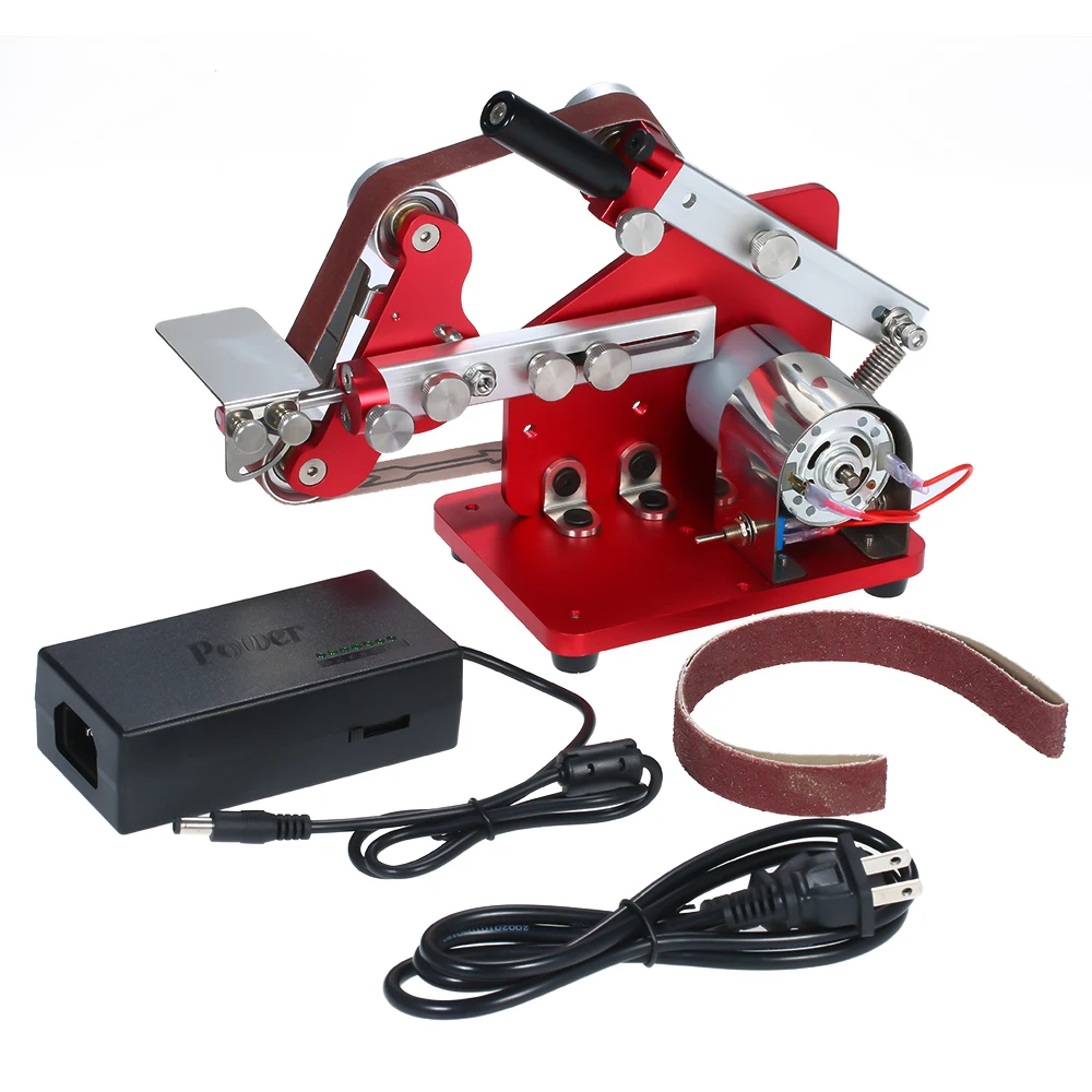 

60W Belt Sander Machine Bench Sander Belt Machine Electronic Sander Polisher Grinder Table Polishing Sanding Machine
