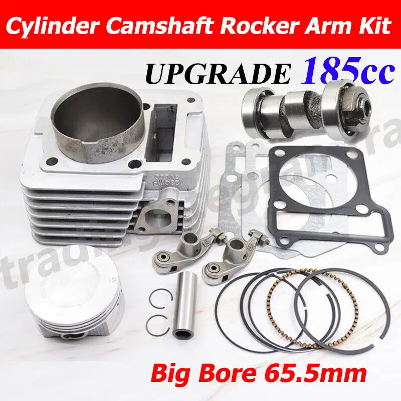 

Big Bore Upgrade Camshaft Cylinder Kit 65.5mm Roller Rocker Arm for Yamaha XT125R 05-09 XT125X 05-11 185cc Modified Engine