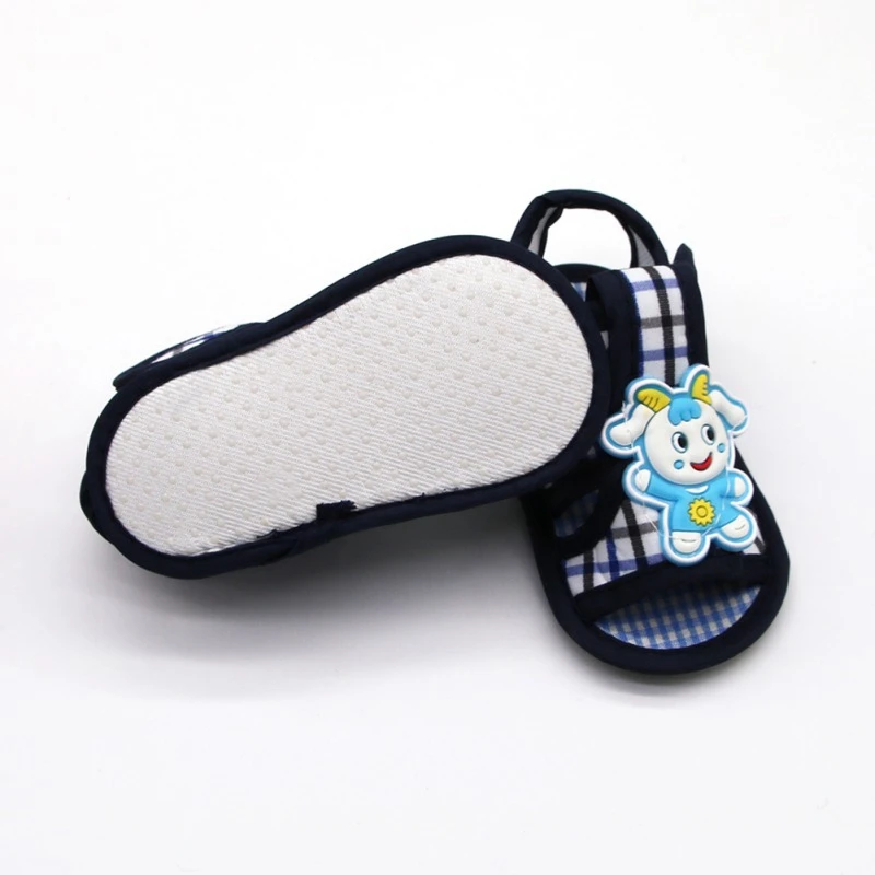 0-18M Cute Cotton Baby Sandals Infant Kid Girl Soft Sole Crib Toddler Summer Newborn Shoes