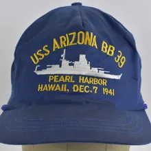 Темно-синие USS Arizona BB 39 1941 бейсболки кепки с принтом регулируемые