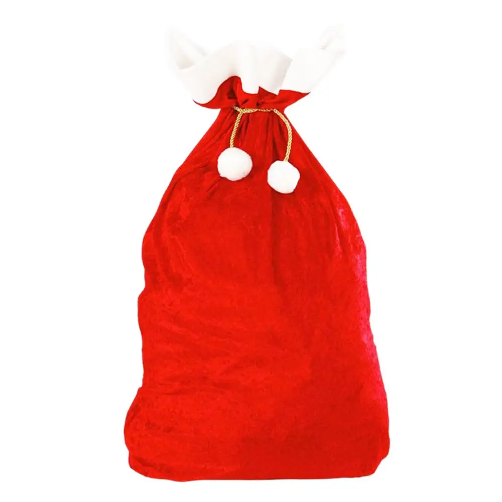 

70x50cm Large Size Christmas Bag Santa Claus Candy Gift Drawstring Bag Pouch For New Year Festival Party Home Supply