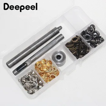 

120sets Copper Button Eyelet Buckle +installation Tools for Handbag Garment Belt Strap Clasp Accessories Leather Craft