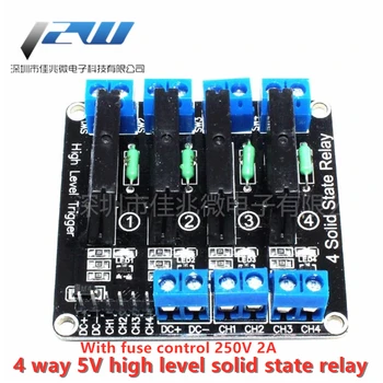 

4CH 5V high-level solid state relay module with fuse solid state relay 250V2A