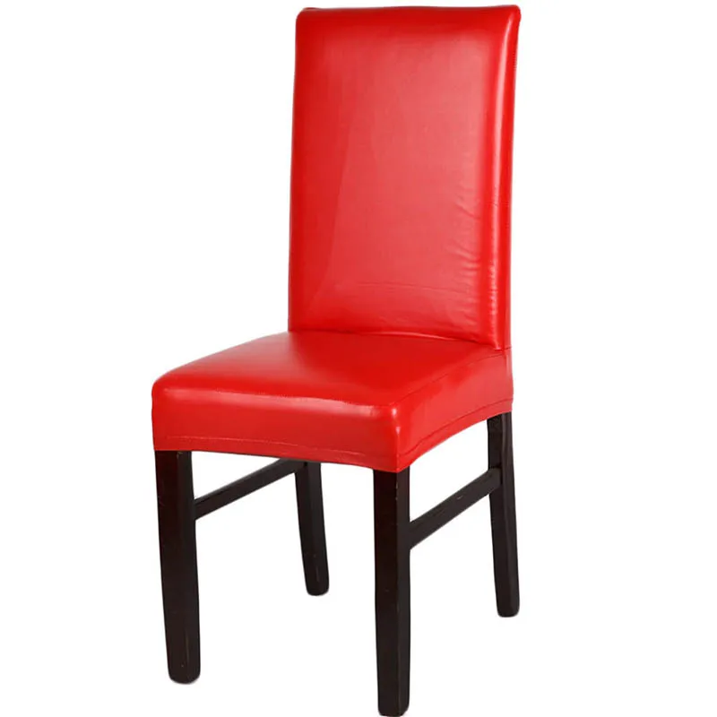 Urijk эластичный чехол для домашнего стула из искусственной кожи водонепроницаемый и маслостойкий винный красный/черный/кофейный/фиолетовый разноцветной чехол